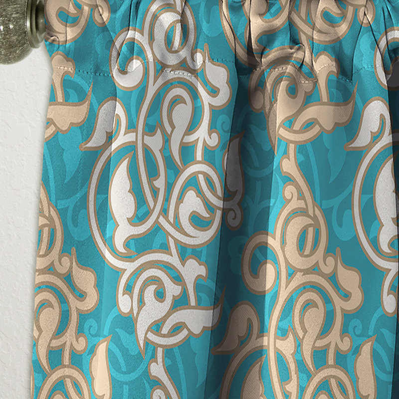 Rideau simple occultant à motif oriental Arabesque, L 52 po x L 90 po