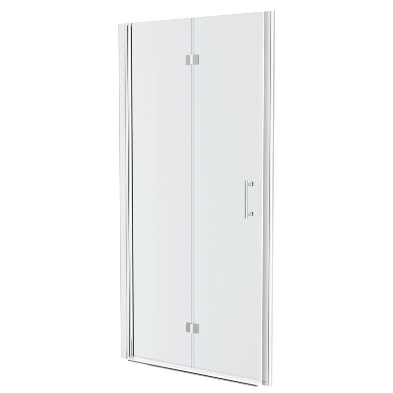 La porte de douche pliante l 32 po x H 72 po haute performance 32 po x 72 po avec verre trempé offre un look sans faille