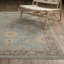 Tapis bleu / multicolore à motif floral rétro Kula-997587240