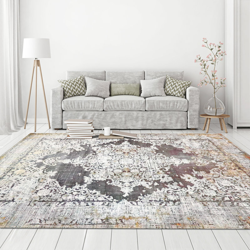 Cotton Oriental Indoor Rug, Rectangle 5' x 7'