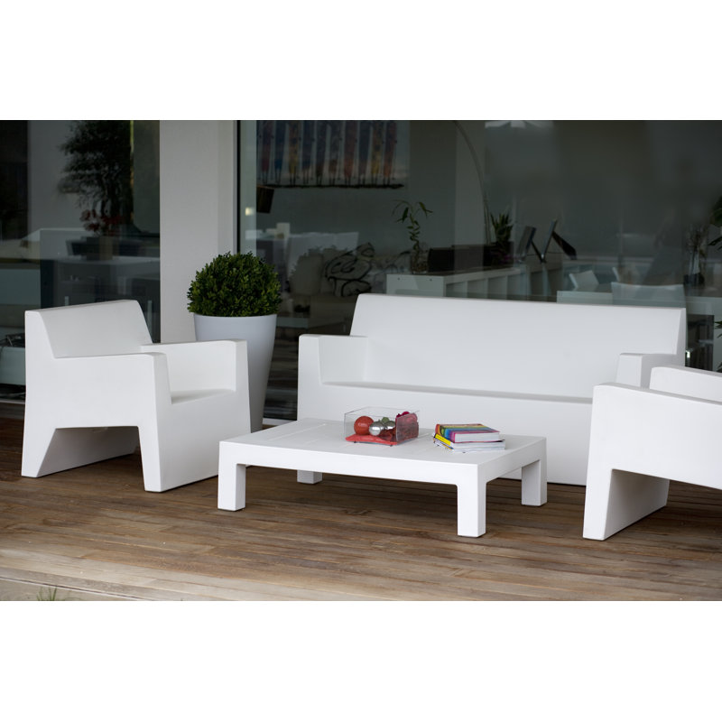Jut 36" Wide Outdoor Patio Sofa, Anthracite