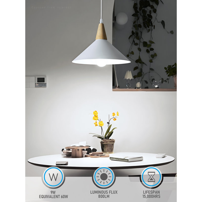 A19 LED Light Bulbs, UL Listed, Dimmable, 5000K Daylight, E26 Base, Flicker Free
