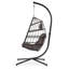 Balancelle suspendue pour patio - coussin gris foncé, structure en aluminium robuste avec coussin