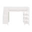 Lit mezzanine avec tablettes, escalier de rangement, petite armoire et lumière DEL-340129207