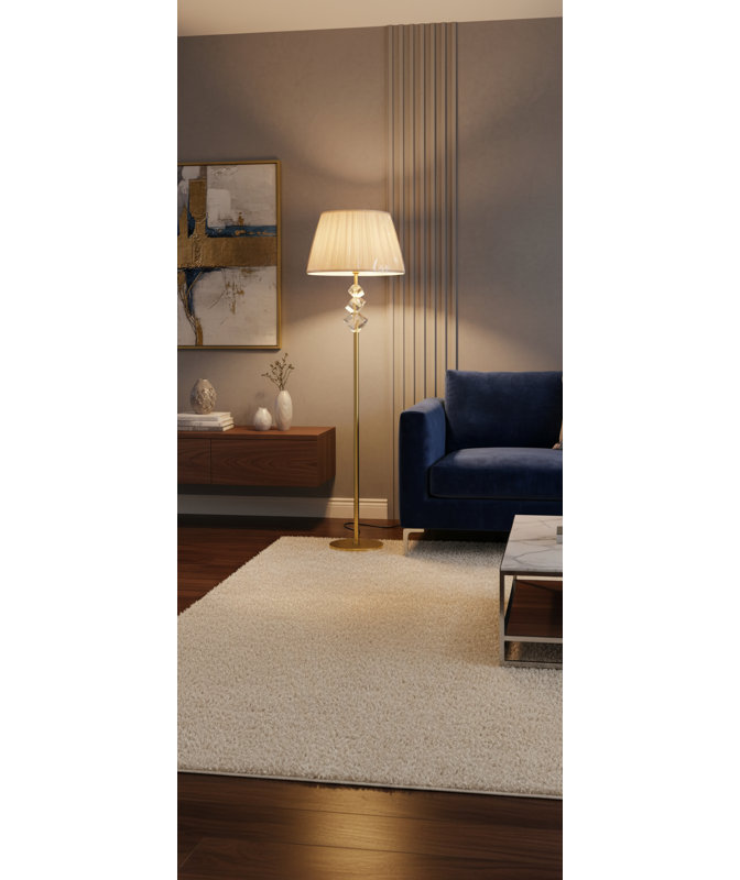 Lampe sur pied en cristal Swan