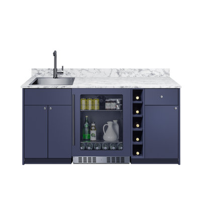 Summit Appliance Oasis Turnkey Wet Bar with Beverage Center, Sink, and Storage, ADA Height