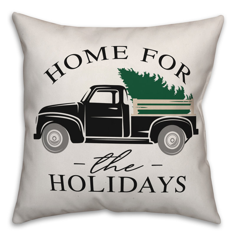  Coussin Home for the Holiday, Intérieur, 16 po x 1 po