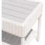 Table de patio en rotin avec tablettes doubles et plateau gris