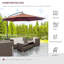Parasol de patio décalé avec matériau résistant aux rayons UV et à l'eau et support robuste