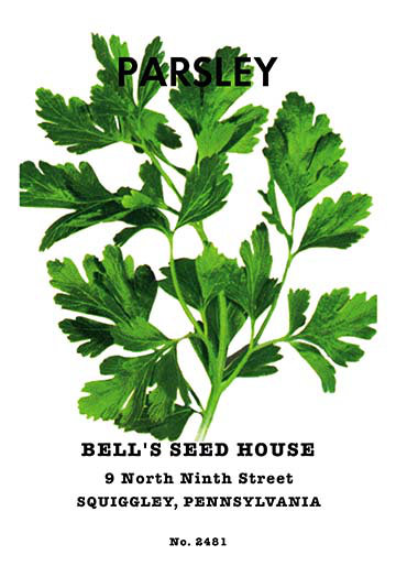 Publicité rétro parsley, H 42 po x l 28 po x P 1,5 po