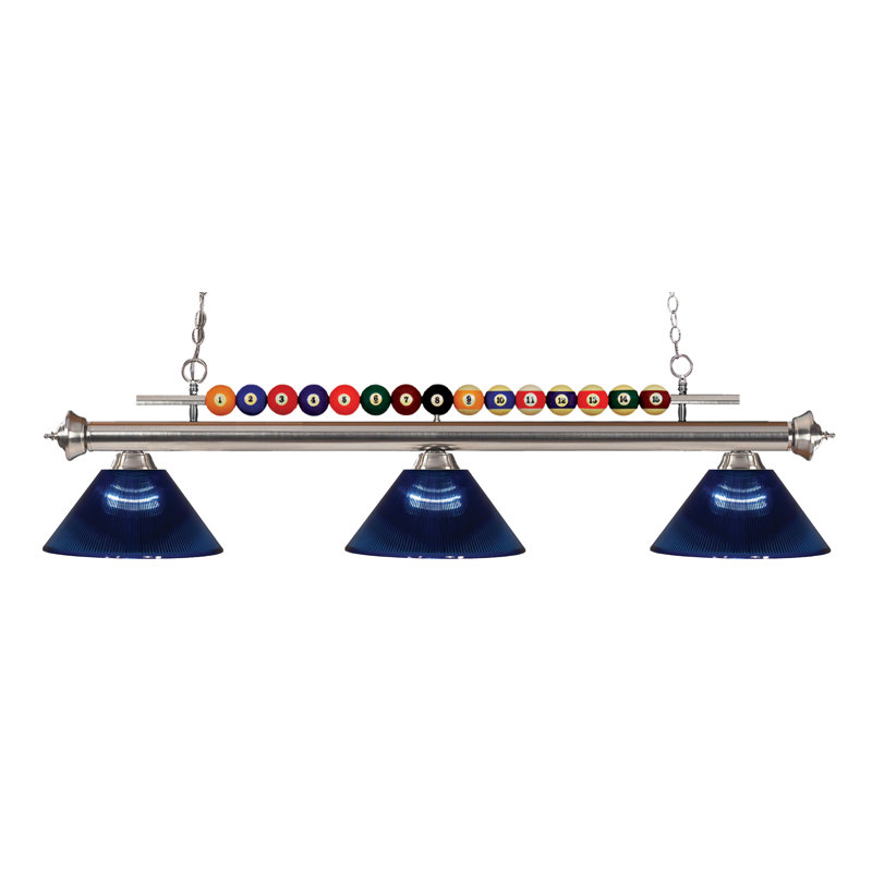 Chapa 3 - Light Dome Pendant, Brushed Nickel, Dark Blue