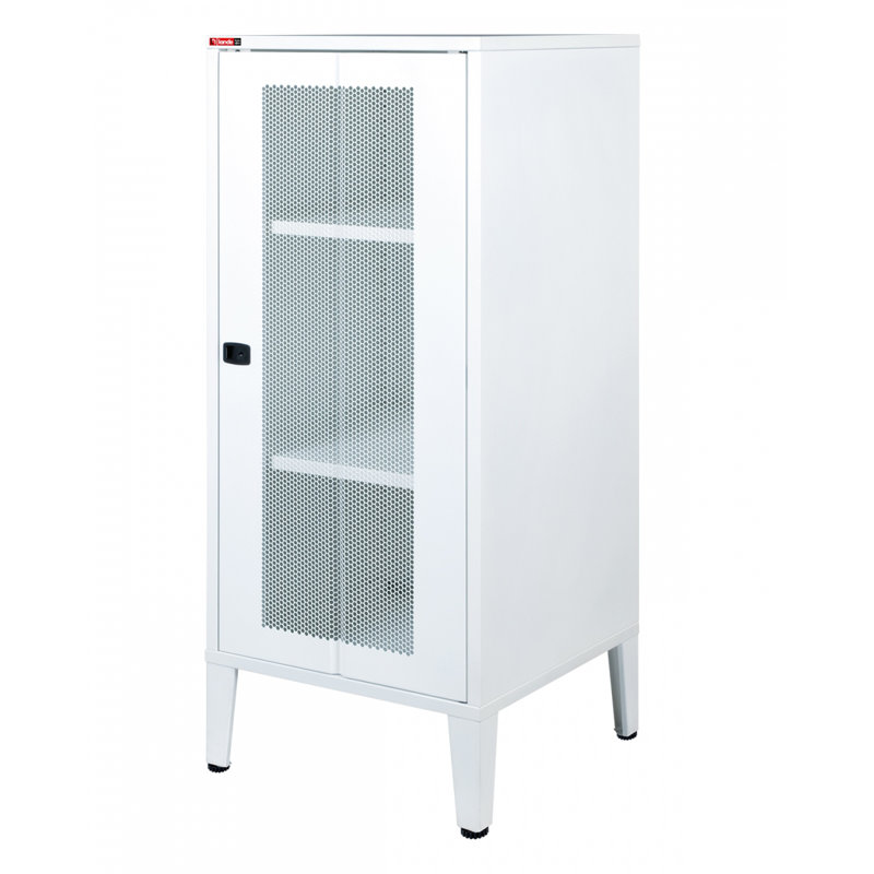 Armoire de rangement à 2 tablettes, Blanc mat