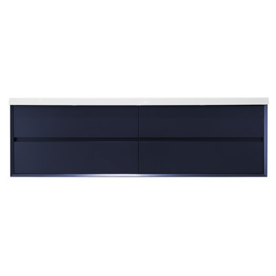 Chilmonik 70.9'' Double Bathroom Vanity with Engineered Stone Top