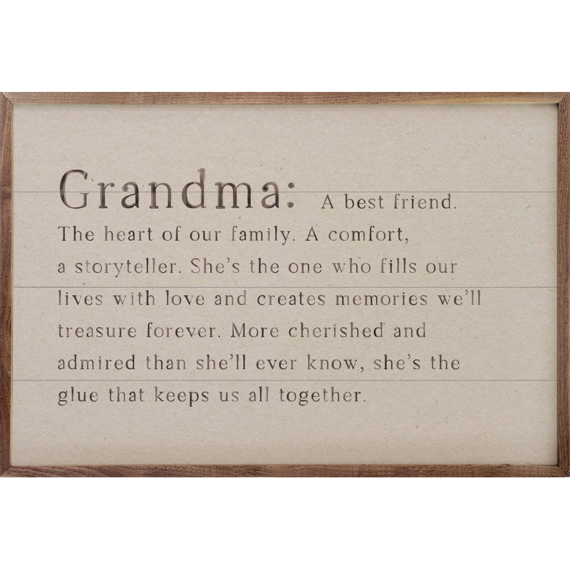 Family Definition Grandma, H 5 po x l 8 po