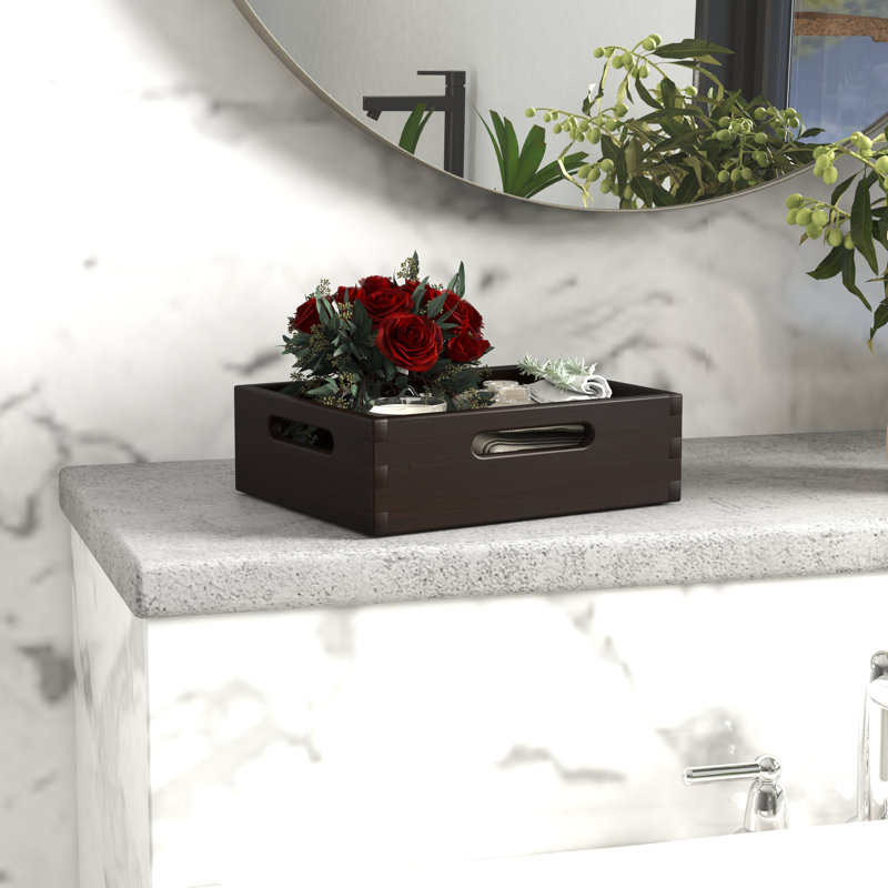 Moa Solid Wood Tray, 4" H x 12.75" W x 10.50" D