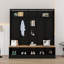 Arbre d'entrée large avec banc de rangement, armoire à chaussures minimaliste avec rangement cubique et tablettes-115167004