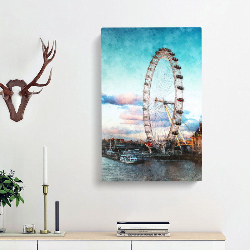 The London Eye - Wrapped Canvas, 50cm H x 35cm W x 3cm D
