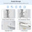 Meuble-lavabo simple 24,2 po avec plateau en céramique Hovanec