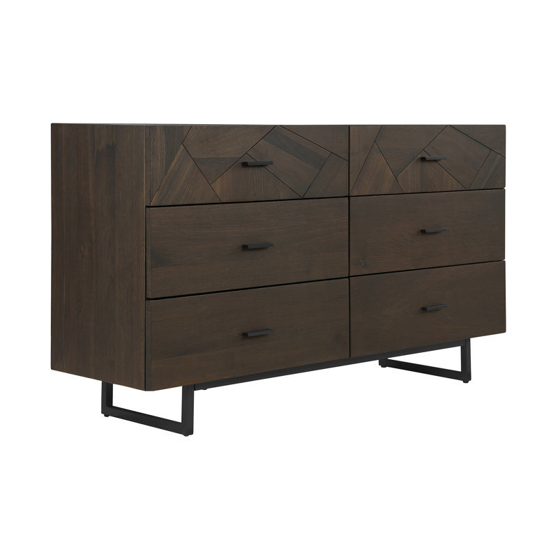 Solid Wood 60'' W 6 - Drawer Dresser