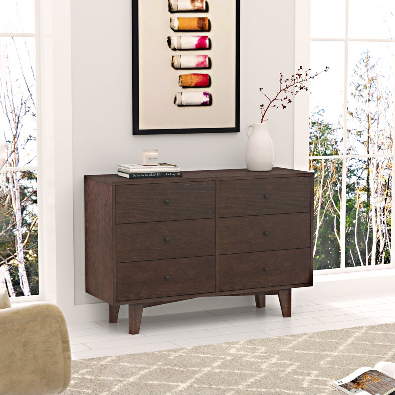 Versatile Solid Wood Buffet Server Console Table With Stylish Handles And Ample Storage