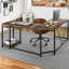 Denise L-Shaped Metal Base Computer Desk
