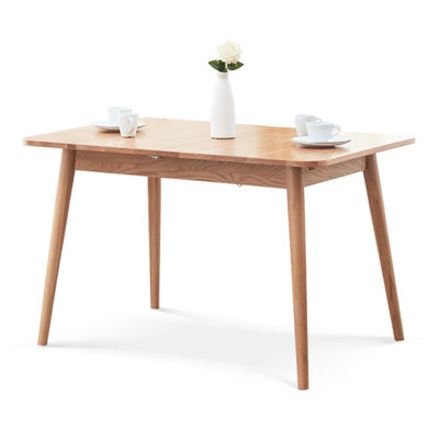 Extendable Solid Wood Dining Table, Colored, 36.62 In. Package Width Versatile Oak 1.2-1.6m, Scratch-, For Home Decor