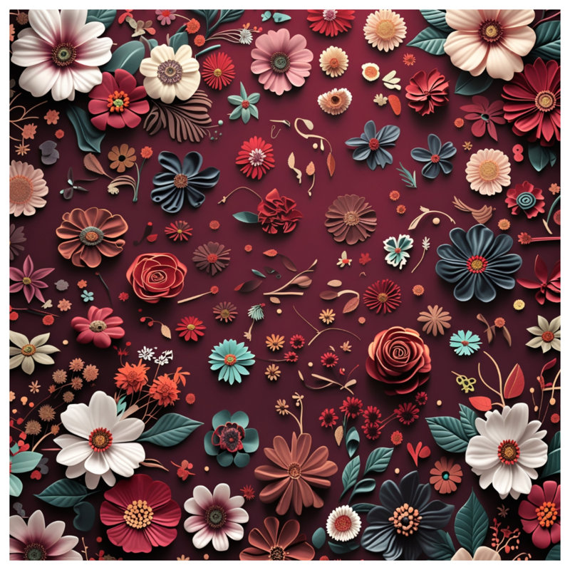 Tapis de bain floral, 24in W x 17in L