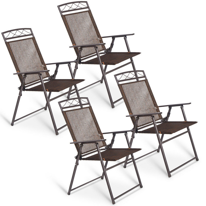 Chaise de patio pliante en tissu