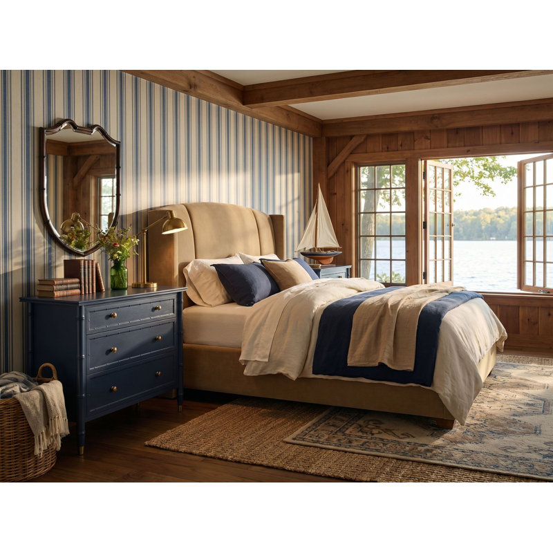Harbor Uph Bed-Camel, King