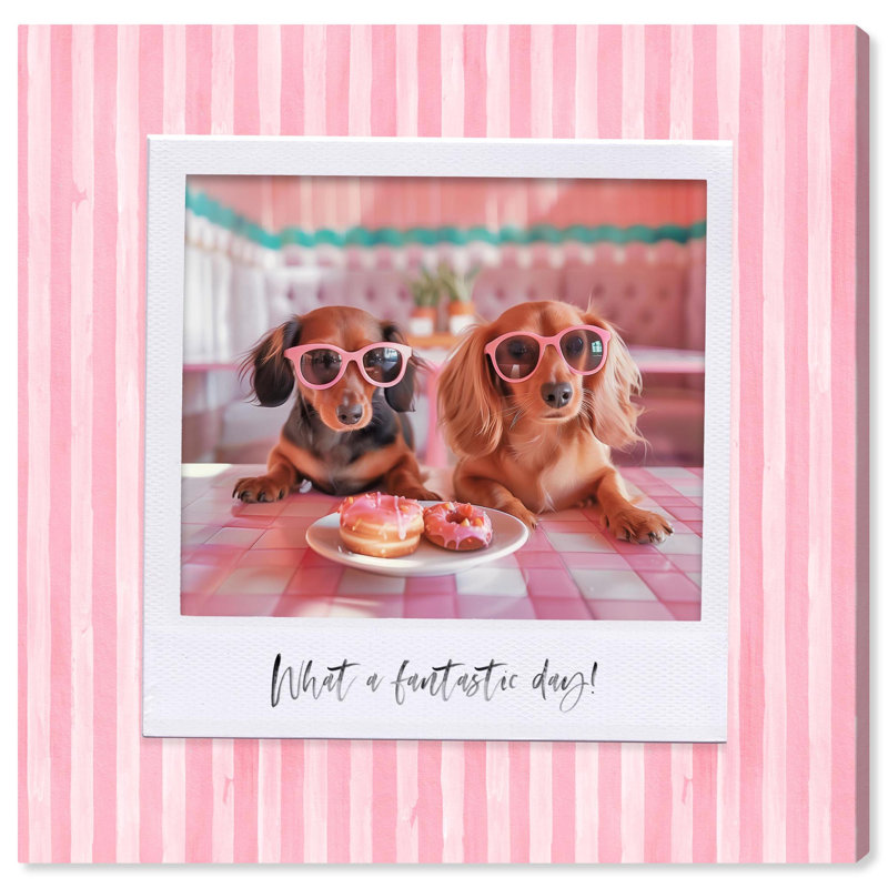 «Donut Date», reproduction d'art sur toile pour enfants par Art Remedy, Toile tendue, H 12 po x l 12 po x P 1,5 po