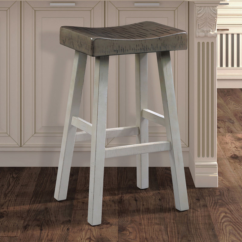 Tabouret de style transitionnel 2 pièces Tabouret, Blanc
