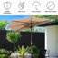 Parasol de patio - auvent de patio extérieur demi-parasol 9 pi avec manivelle facile - Mobilier de condo, maison de ville ou balcon par Villacera (Beige)-121598648