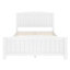 Lit plateforme double, lit plateforme en bois massif avec lattes de soutien et structure solide, sans sommier tapissier, blanc-1140746760-1140746761