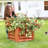 22" x 22" x 16" Square Brown Galvanized Steel Raised Garden Bed-2077426802