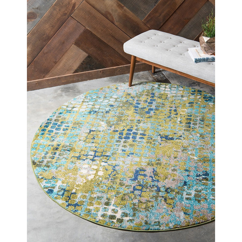 Patrocinia Abstract Indoor Rug, Round 6'