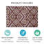 Tapis d'intérieur antidérapant en coton 36 po x 24 po Matteson-1495479838