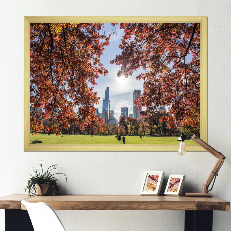Magnifique paysage de l'Alabama sur toile, Encadrement doré, H 16 po x l 32 po x P 1 po
