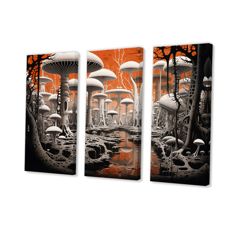 Roanoke - Ensemble de reproductions d'art mural paysage abstrait, H 40 po x l 60 po x P 1 po