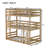 Space-saving Detachable Triple Twin Rubber-wood Bunk Bed-1516473353