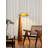 Light Luxury Iron, Fabric and Wood Floor Lamp
