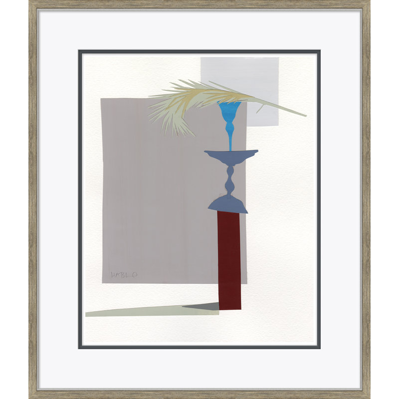 «Dry Frond» par Susan Hable - peinture encadrée sur papier