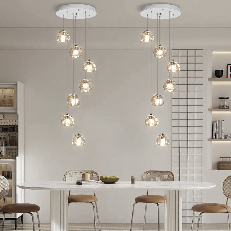 7-lights Crystal Pendant Light