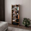 Bibliothèque Magnolia, bureau, Macadamia / noir