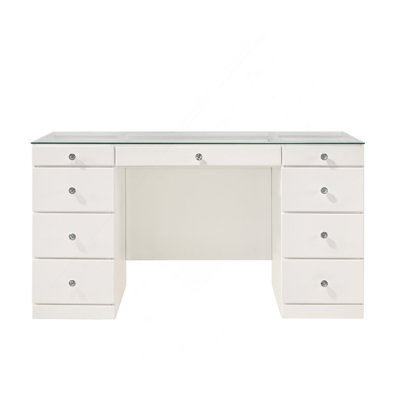 Meuble-lavabo 1 pièce 1 pièce Glam, Blanc