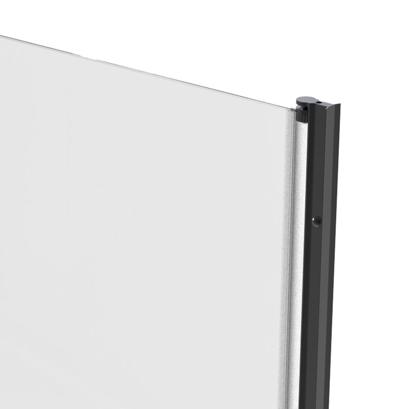 28"W x 72"H Single-Door Shower Door With Matte Black Aluminum Alloy And 0.24" Tempered Glass Shower Door