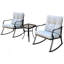 Ensemble de chaises berçantes élégantes pour l'extérieur avec table à thé, conception ergonomique pour le confort et le style, idéales pour la détente sur le patio et la terrasse-28618311