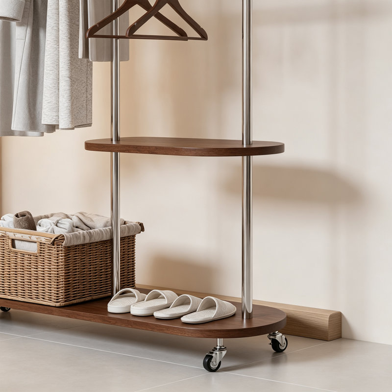 Portemanteau en bois et métal