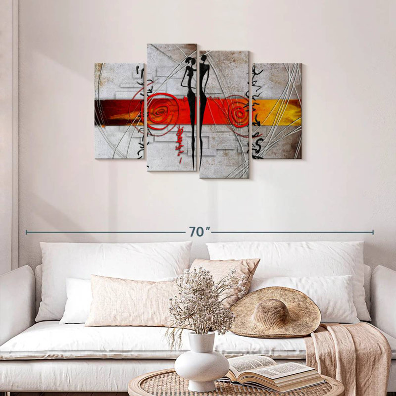 Villageois tribaux Leisha, H 27 po x l 43 po