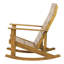 Chaise berçante d'extérieur en bois massif Rakim