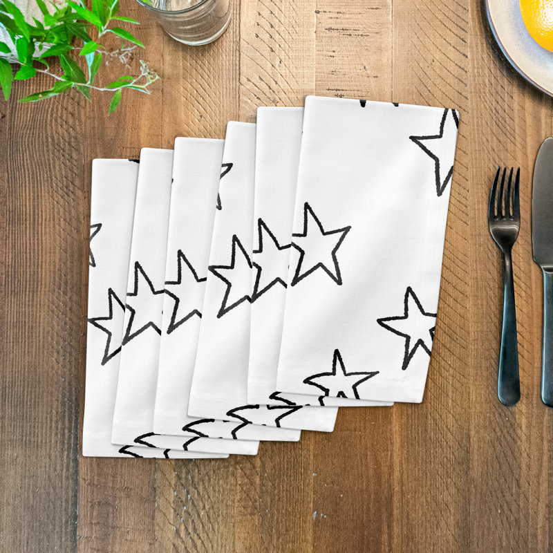 Cotton Twill Geometric Square Napkin